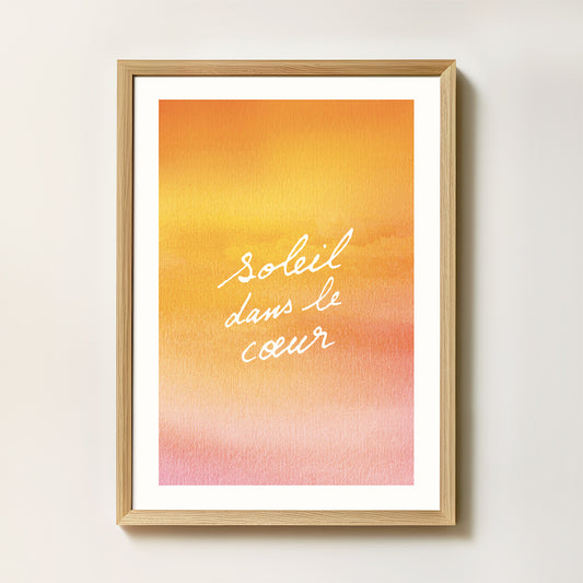 Affiche "Soleil dans le coeur"