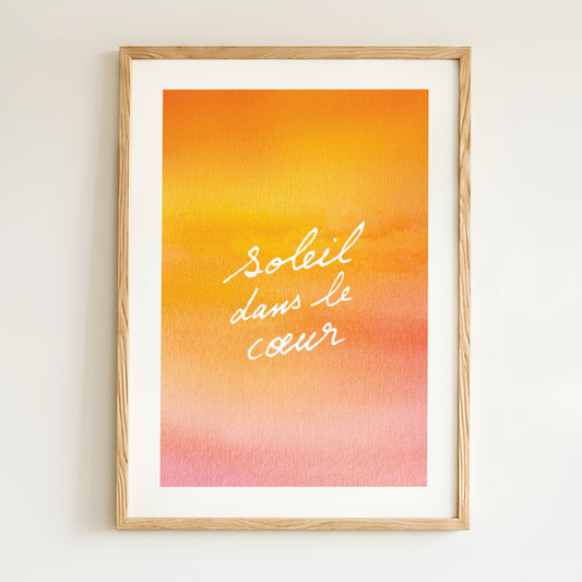 Affiche "Soleil dans le coeur"