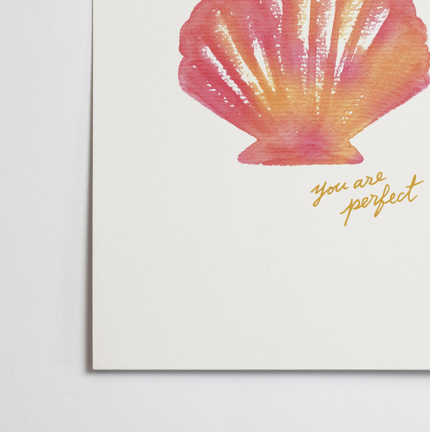 Affiche Coquillage rose "You are perfect"