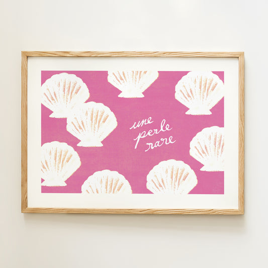 Affiche "Une perle rare" - Rose