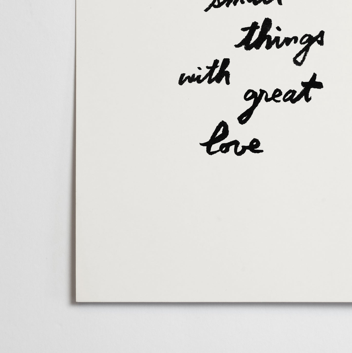 Affiche "Do small things with great love"