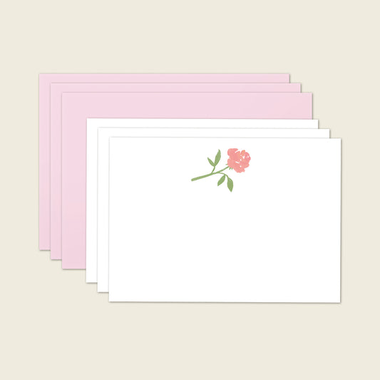 Set de 3 cartes de correspondance Petite Rose