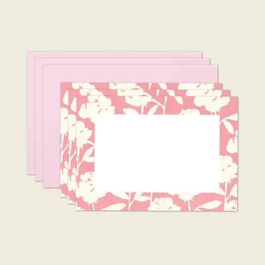 Set de 3 cartes de correspondance Motif Roses