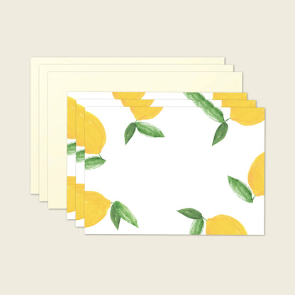 Set de 3 cartes de correspondance Citrons