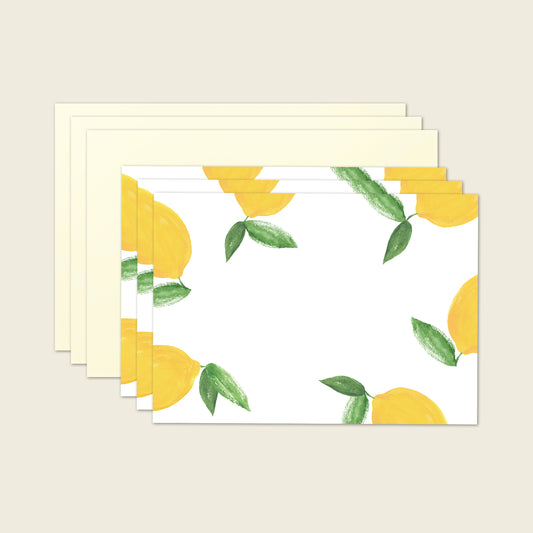 Set de 3 cartes de correspondance Citrons