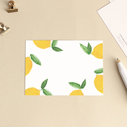 Set de 3 cartes de correspondance Citrons