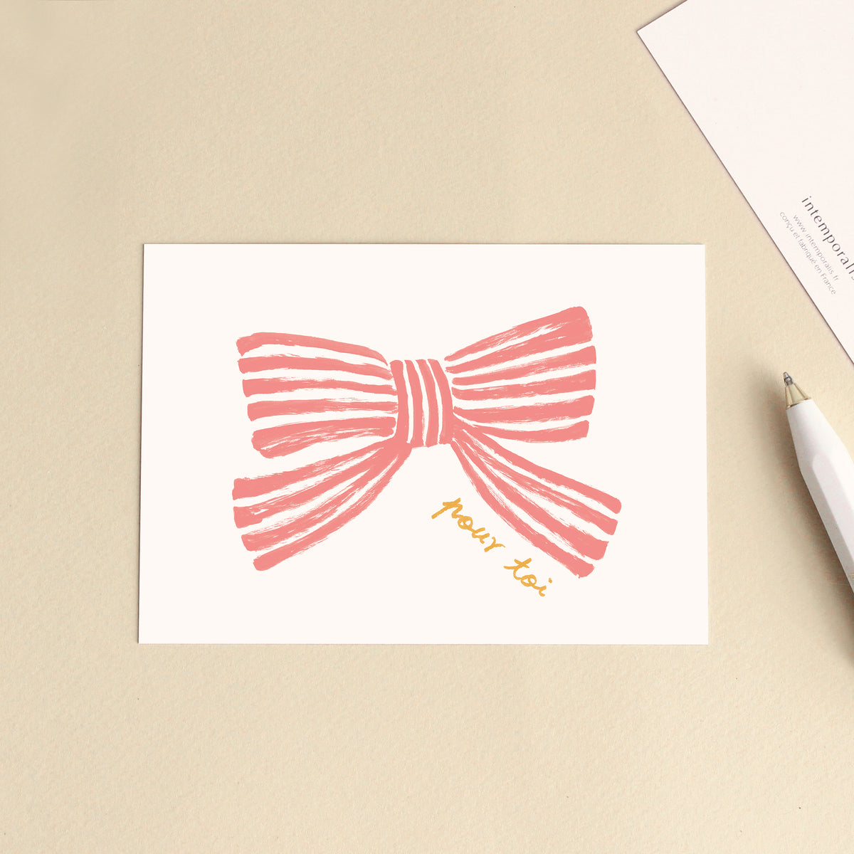 Lot de 5 cartes d'art - Collection Rose 2
