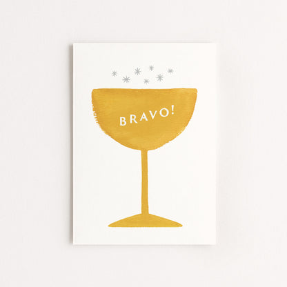 Carte d'art Champagne "Bravo"