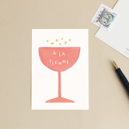 Lot de 5 cartes d'art - Collection Rose 2