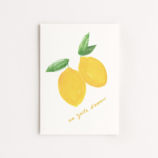 Carte d'art "Un zeste d'amour"