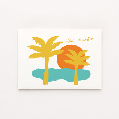 Carte d'art "Bain de soleil"