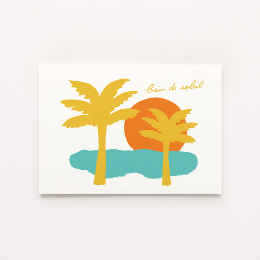 Carte d'art "Bain de soleil"