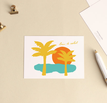 Carte d'art "Bain de soleil"