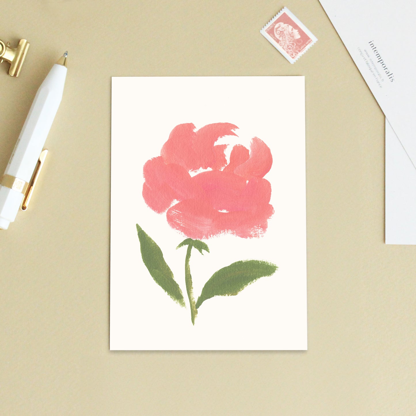 Carte d'art Rose
