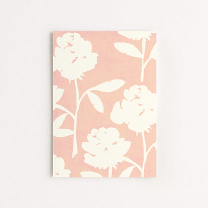 Carte d'art Motif Roses - Rose pale