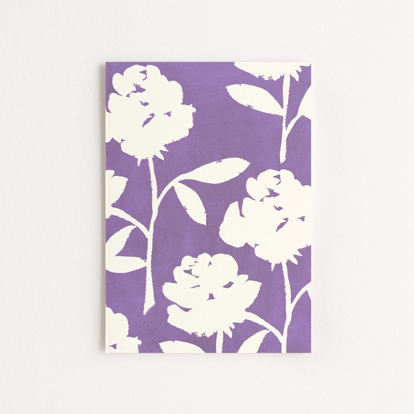 Carte d'art Motif Roses - Violet