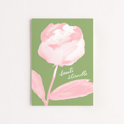 Carte d'art Pivoine "Beauté éternelle"