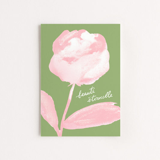 Carte d'art Pivoine "Beauté éternelle"