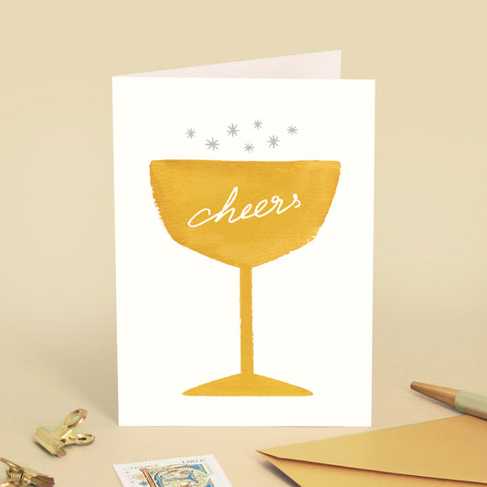 Carte de vœux Champagne "Cheers"
