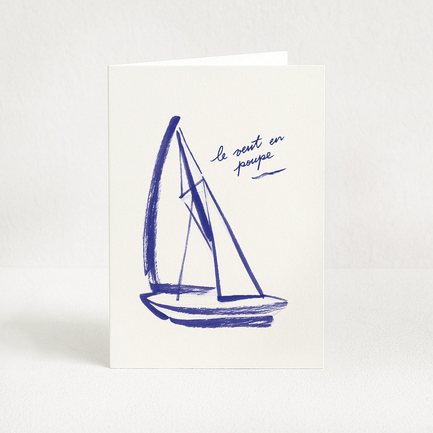 Carte de vœux Voilier "Le vent en poupe"