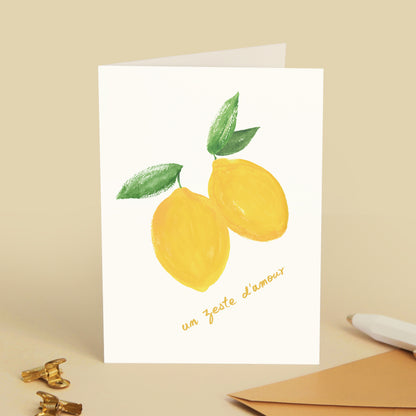 Carte de vœux Citronss "Un zeste d'amour"