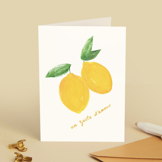 Carte de vœux Citronss "Un zeste d'amour"