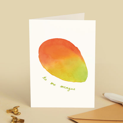 Carte de vœux "Tu me mangue"