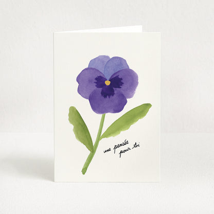 Carte de vœux "Une pensée pour toi"