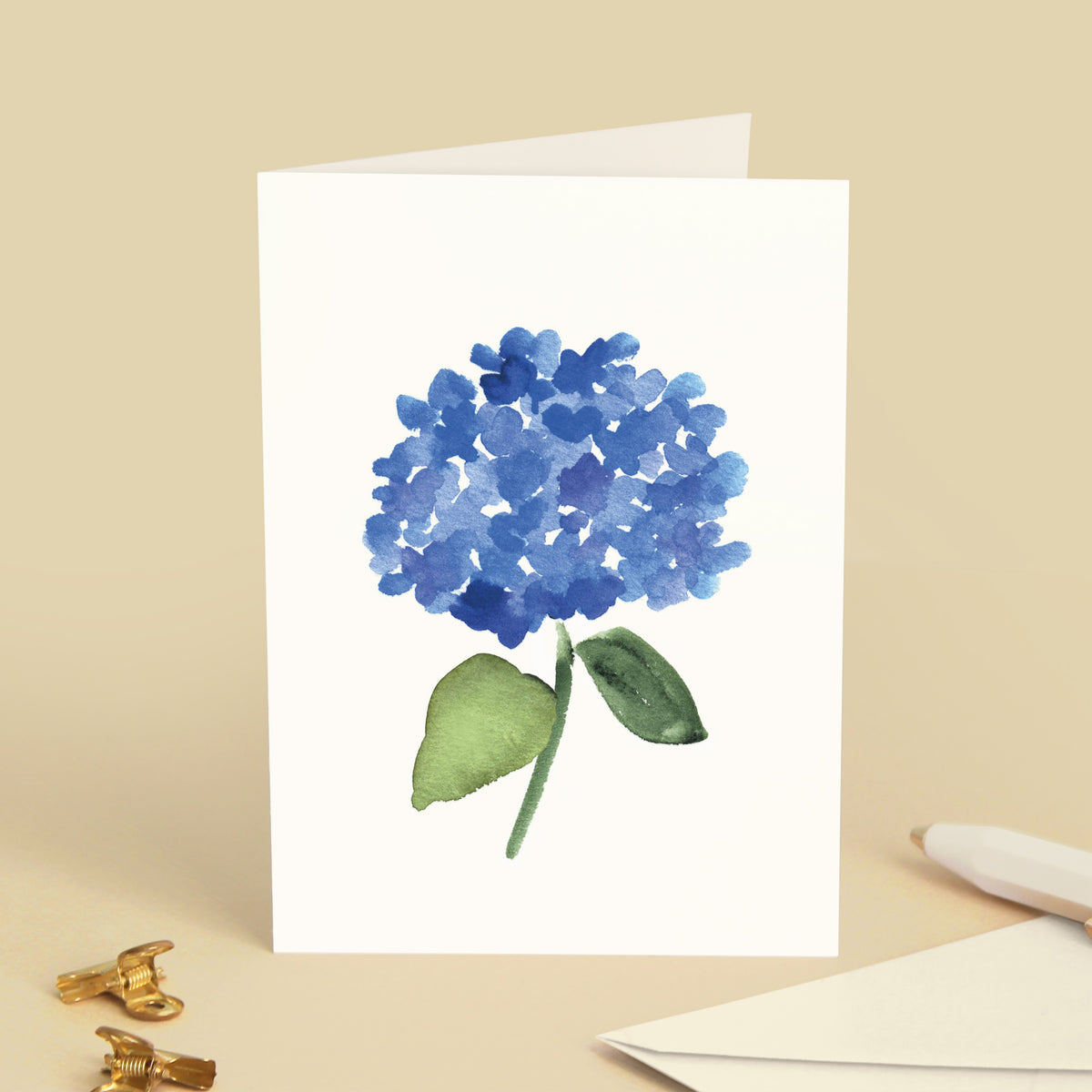 Carte de vœux Hortensia