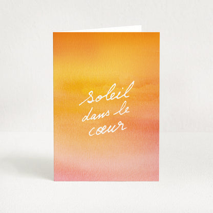 Carte de vœux "Soleil dans le coeur"