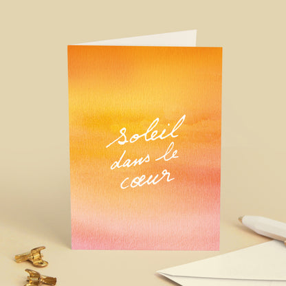 Carte de vœux "Soleil dans le coeur"