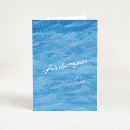 Carte de vœux "Fais des vagues"