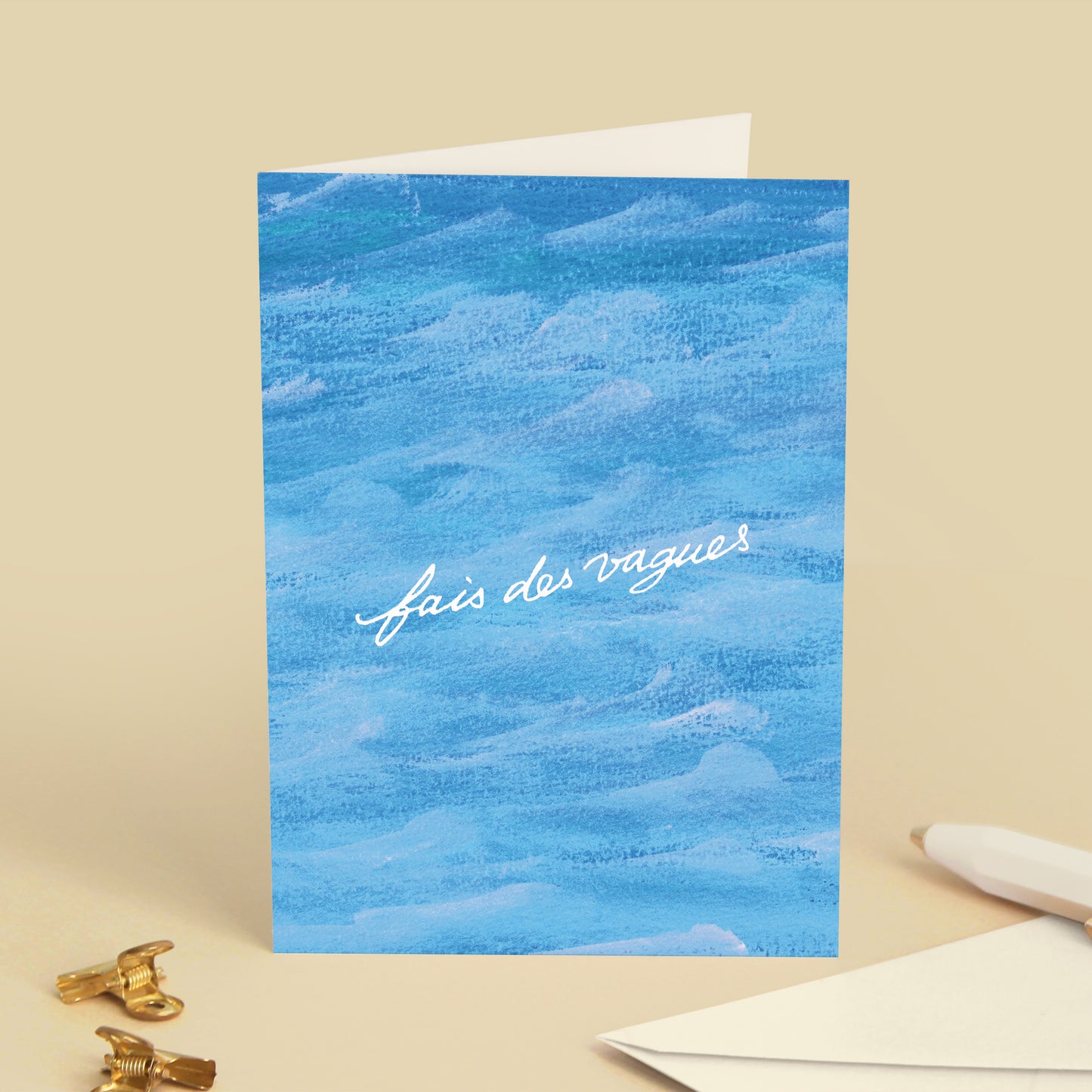 Carte de vœux "Fais des vagues"