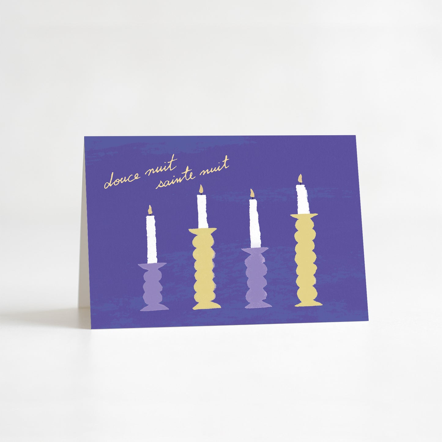 Carte de vœux Noël "Douce nuit sainte nuit"