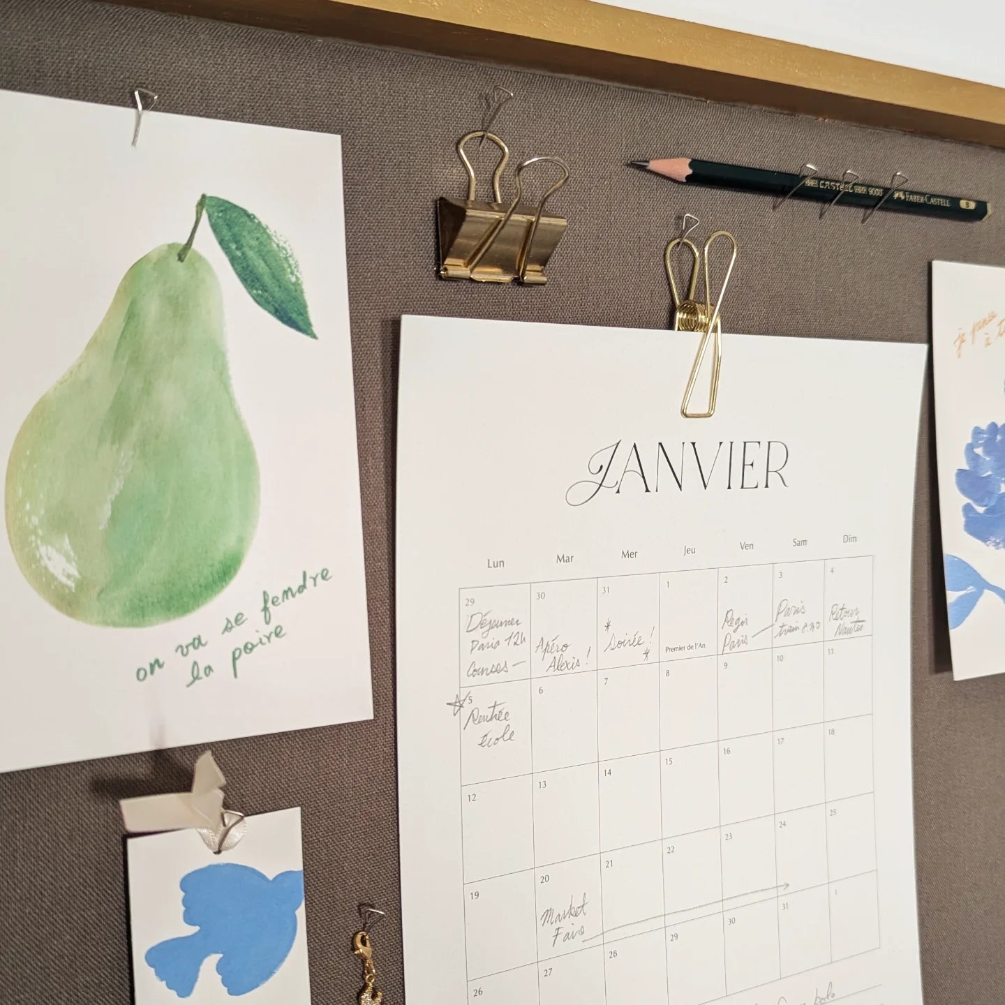 Calendrier murale 2026 - format affiche A4